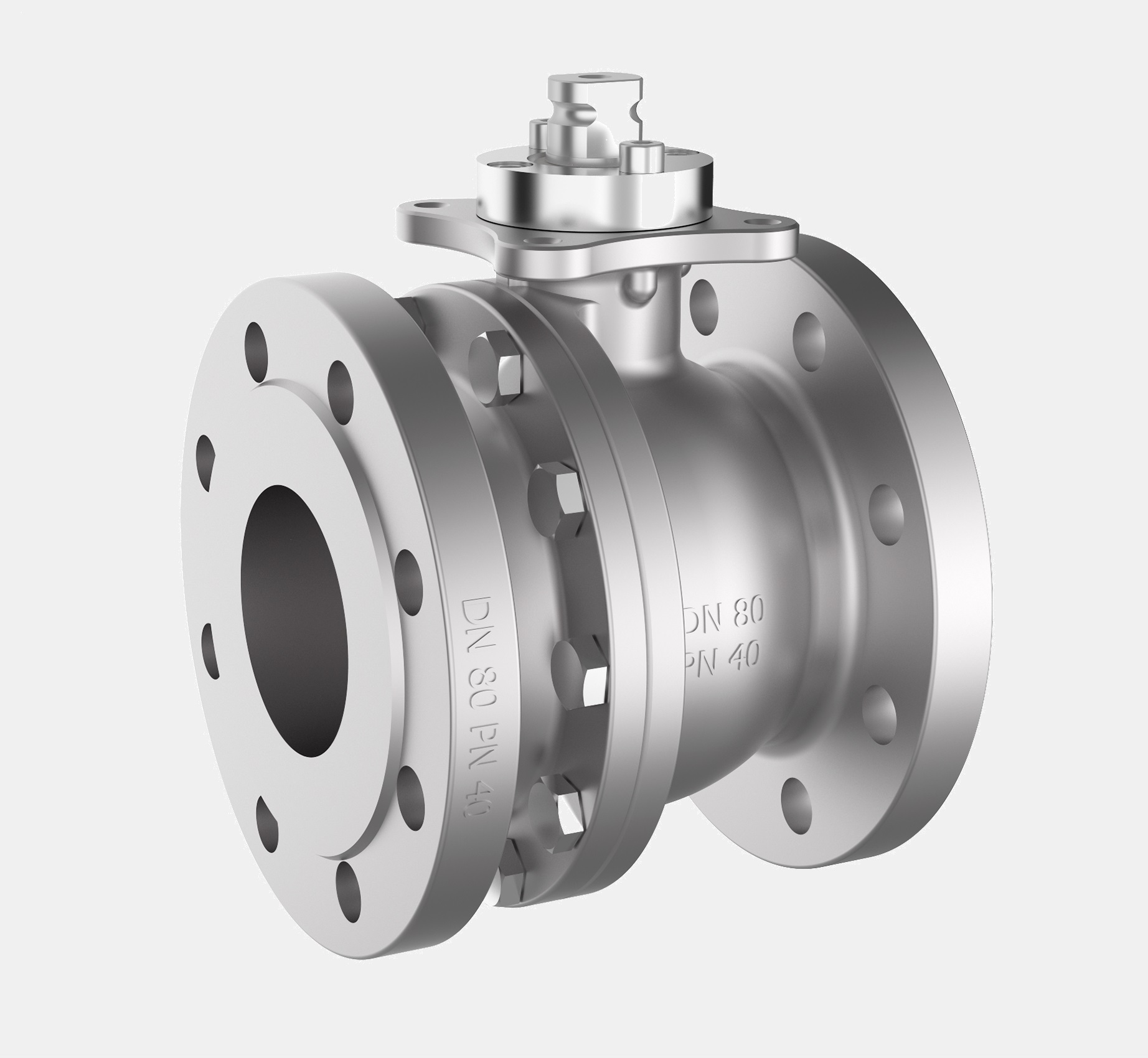 Ball Valve DN15 PN16 DIN FLANGED 1.4408 Z06 TTTG PN16